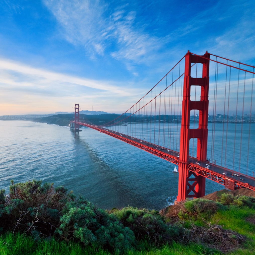 Das San Francisco, Golden gate bridge Wallpaper 1024x1024