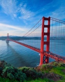 San Francisco, Golden gate bridge screenshot #1 128x160