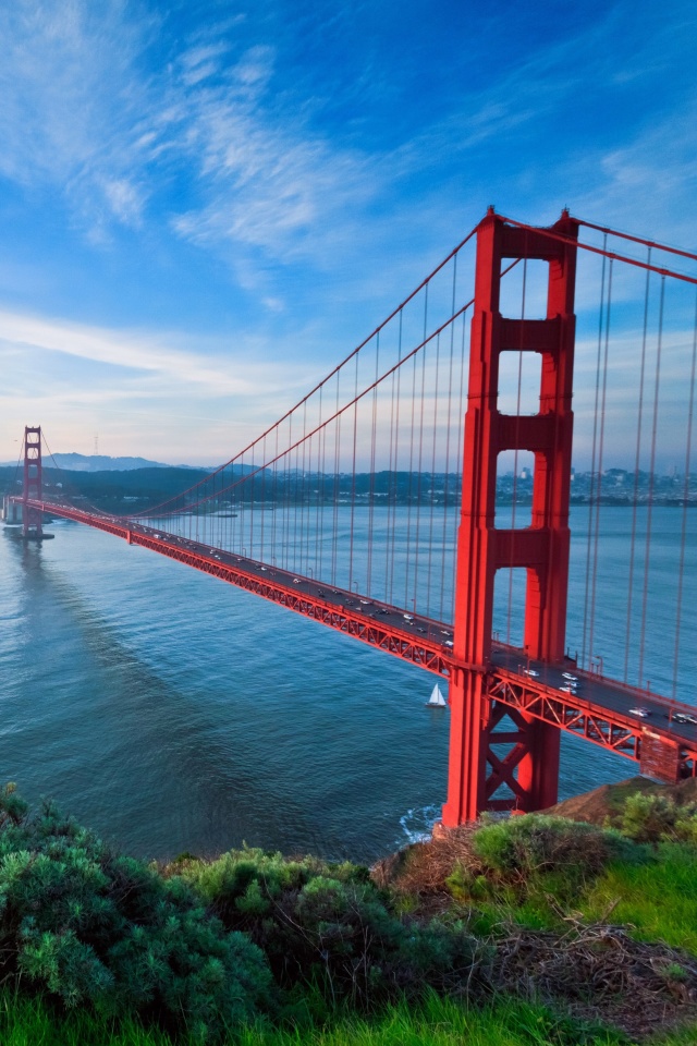 San Francisco, Golden gate bridge wallpaper 640x960