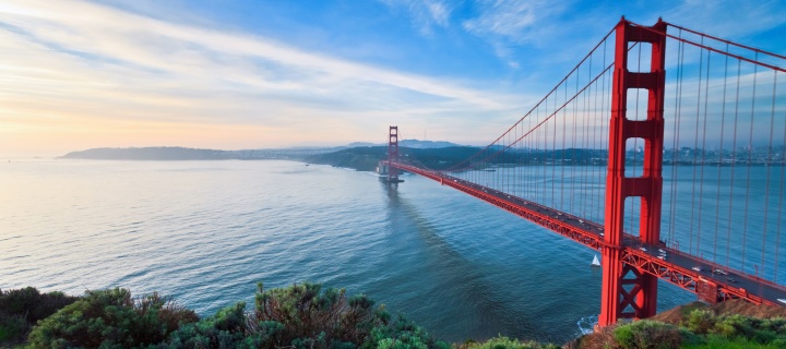 Das San Francisco, Golden gate bridge Wallpaper 720x320