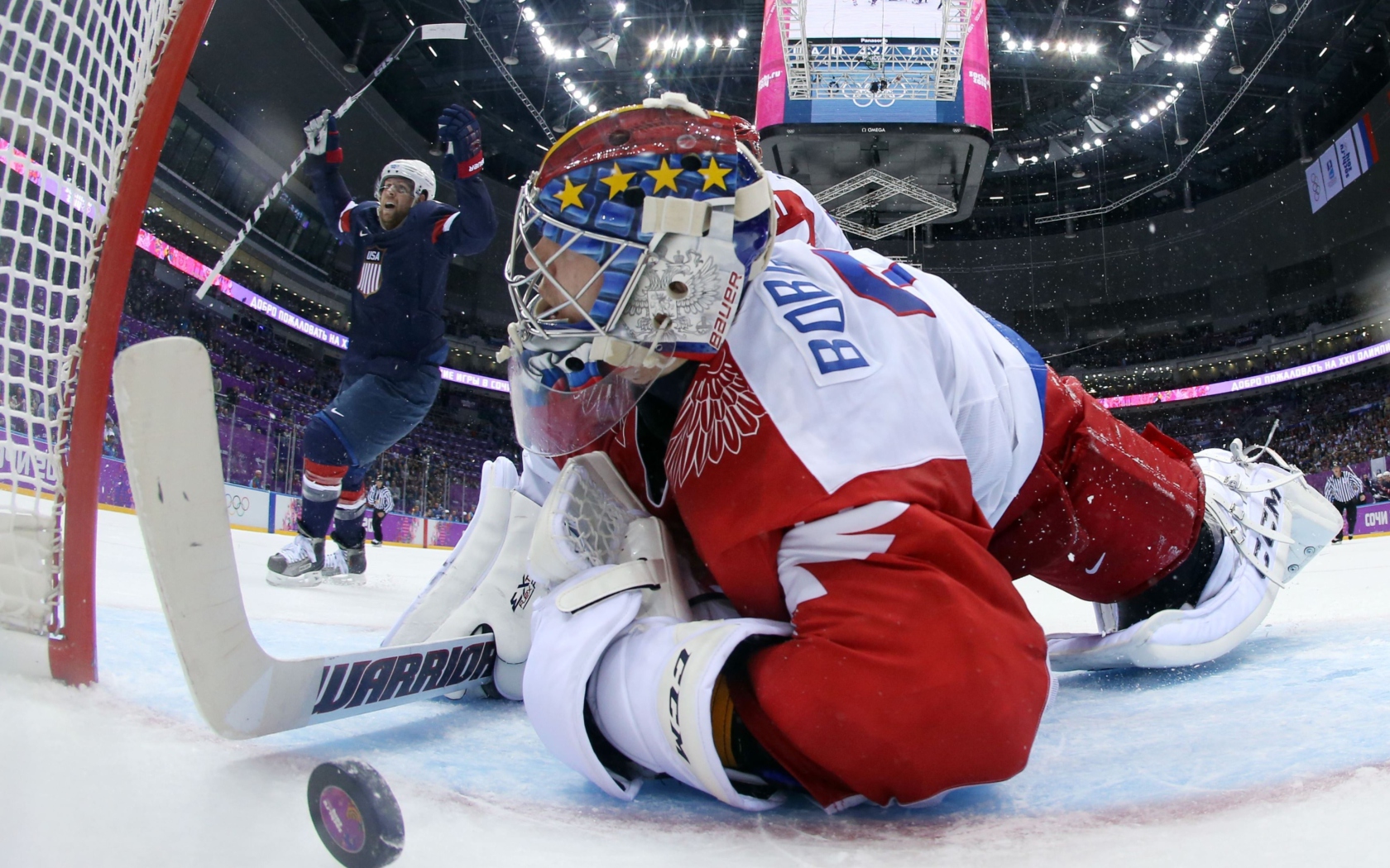Usa Russia Hockey Olympics screenshot #1 1680x1050
