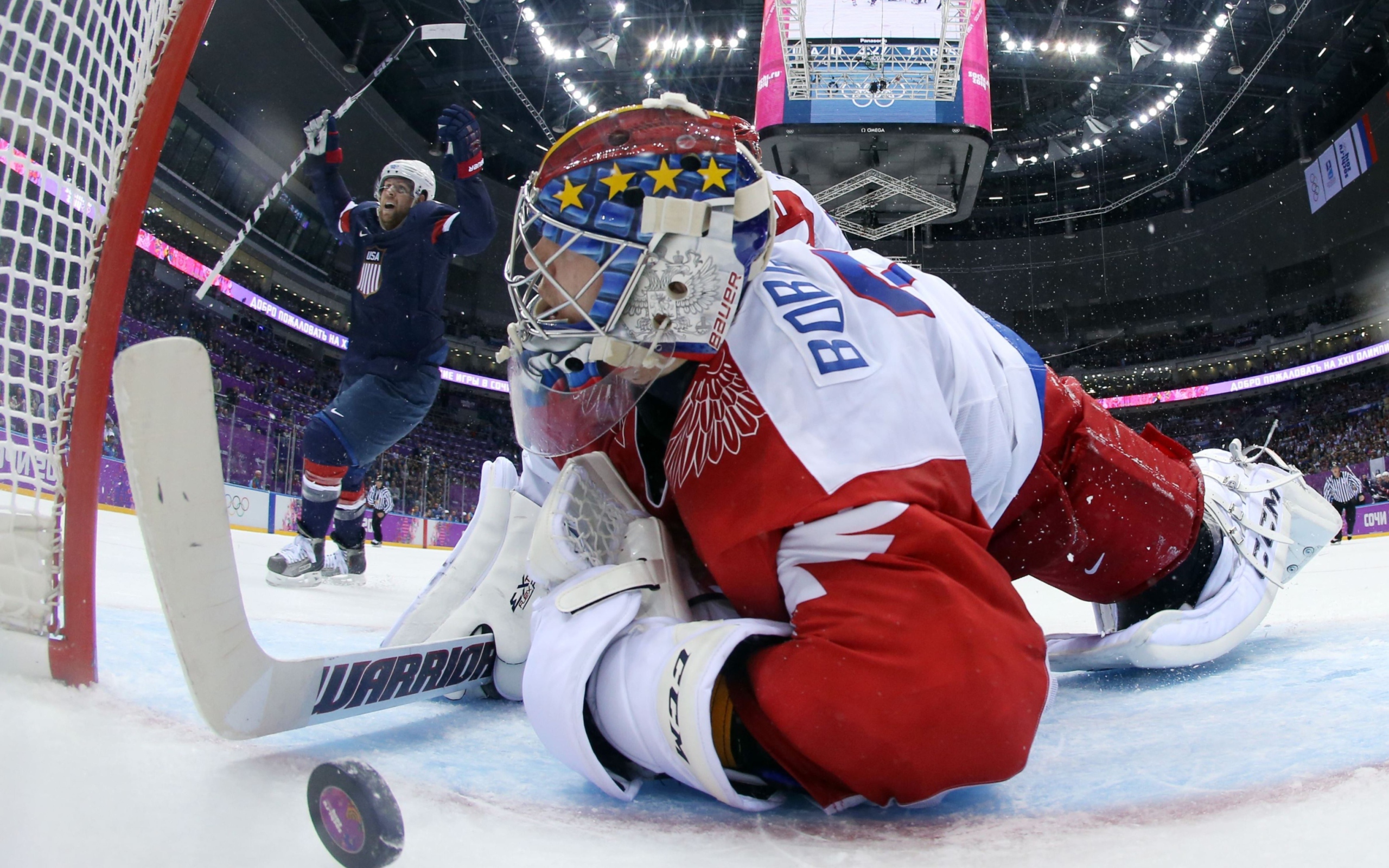 Usa Russia Hockey Olympics wallpaper 2560x1600