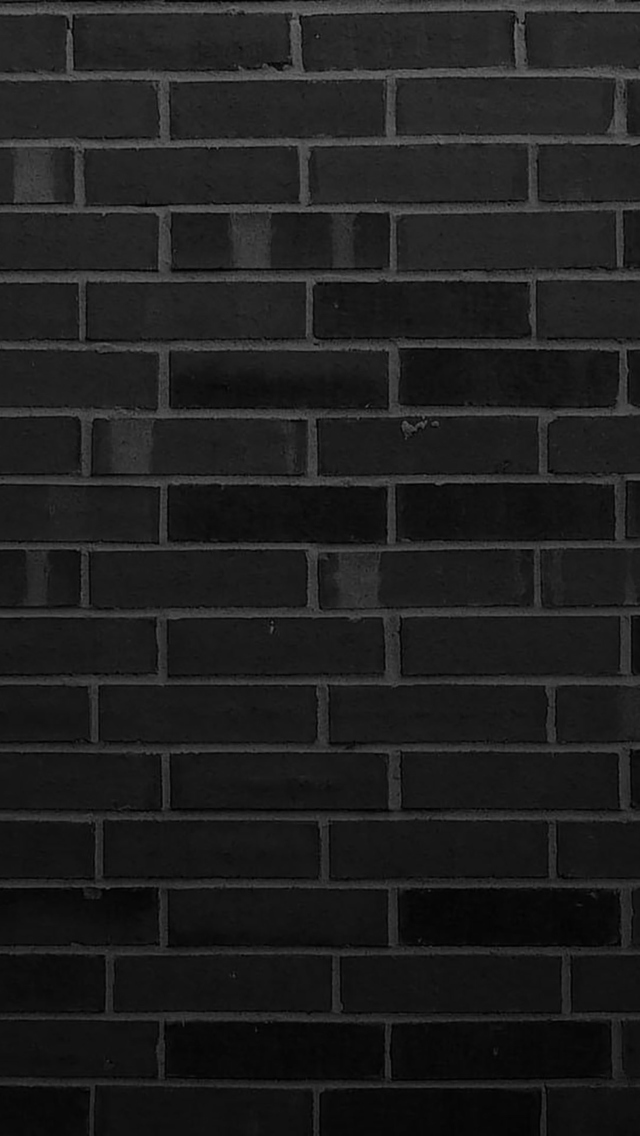 Fondo de pantalla Black Brick Wall 640x1136