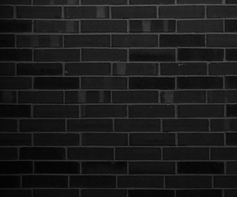 Fondo de pantalla Black Brick Wall 960x800
