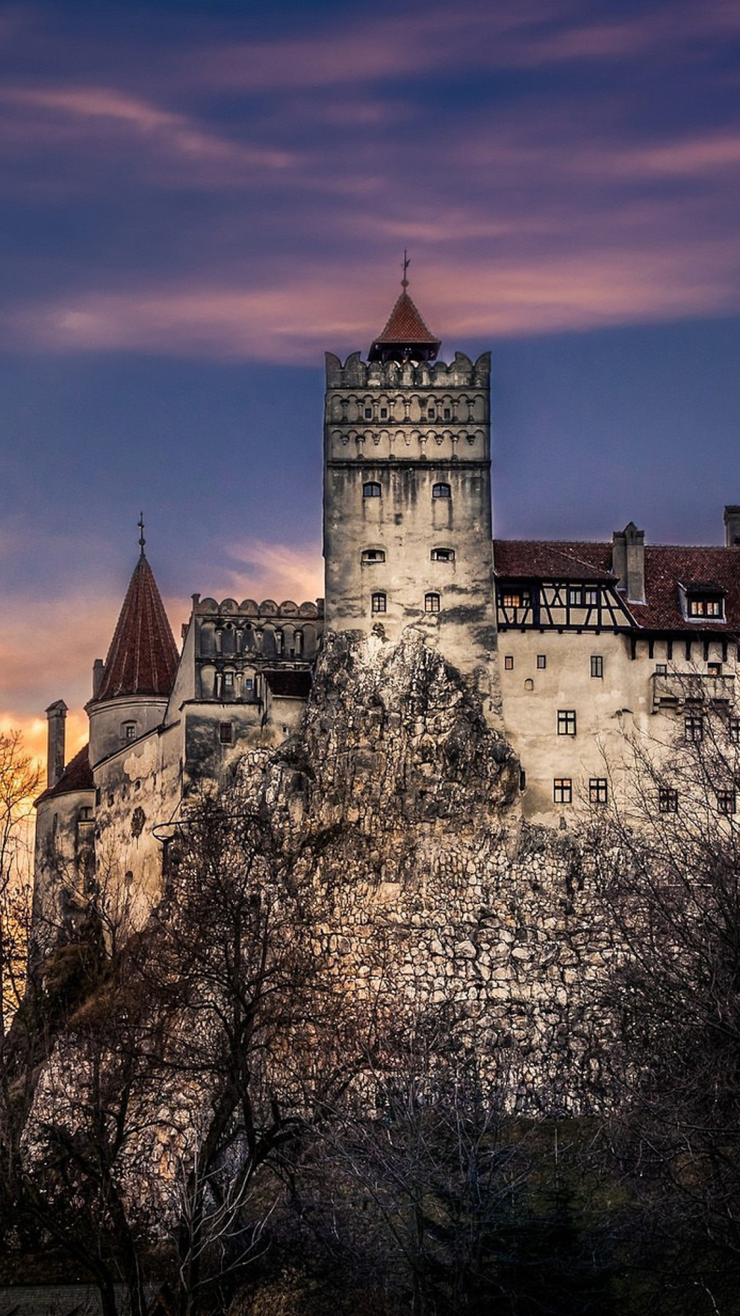 Обои Bran Castle in Romania 1080x1920