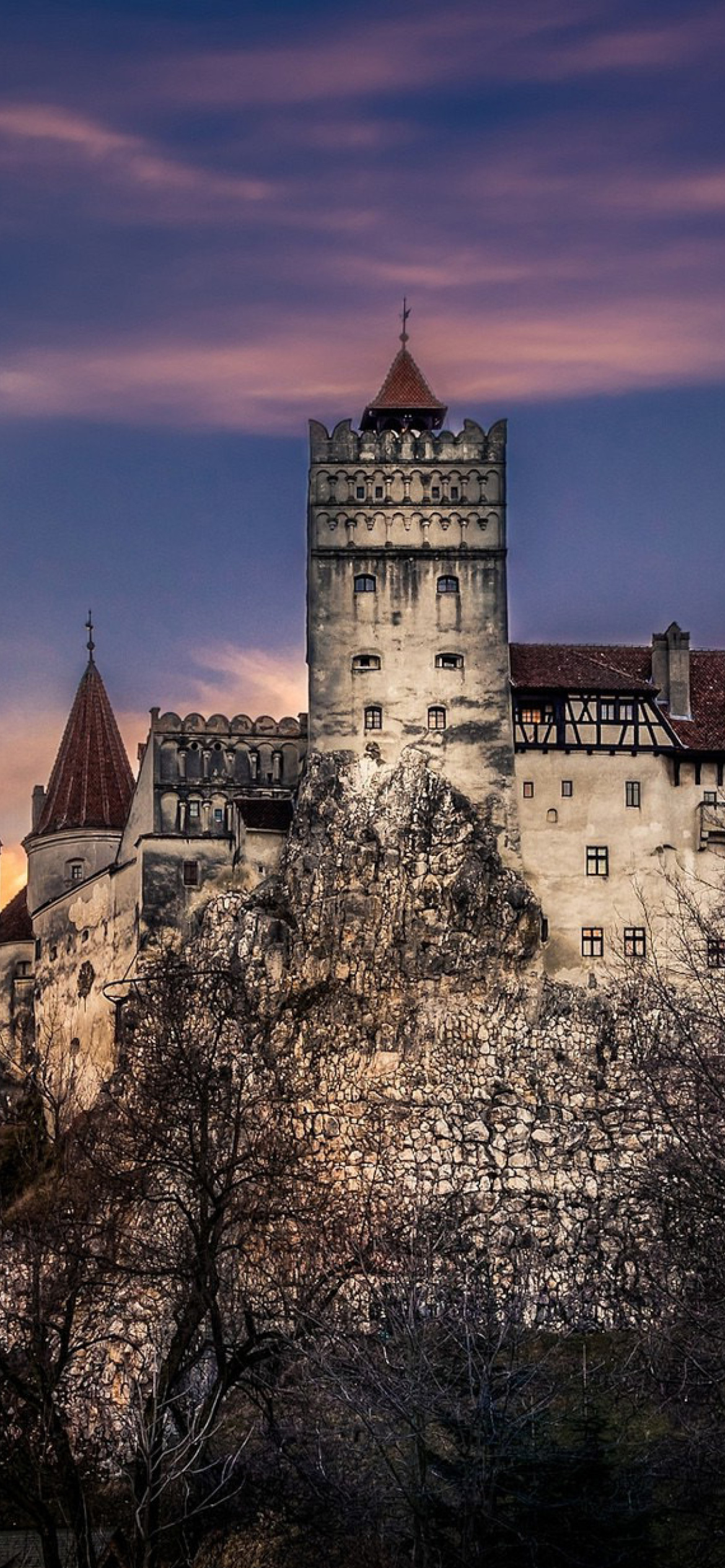 Das Bran Castle in Romania Wallpaper 1170x2532