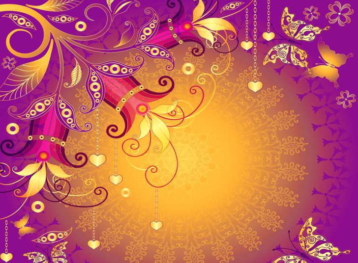 Fondo de pantalla Floral Butterflies