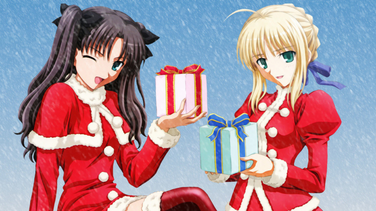 Anime Christmas wallpaper 1600x900