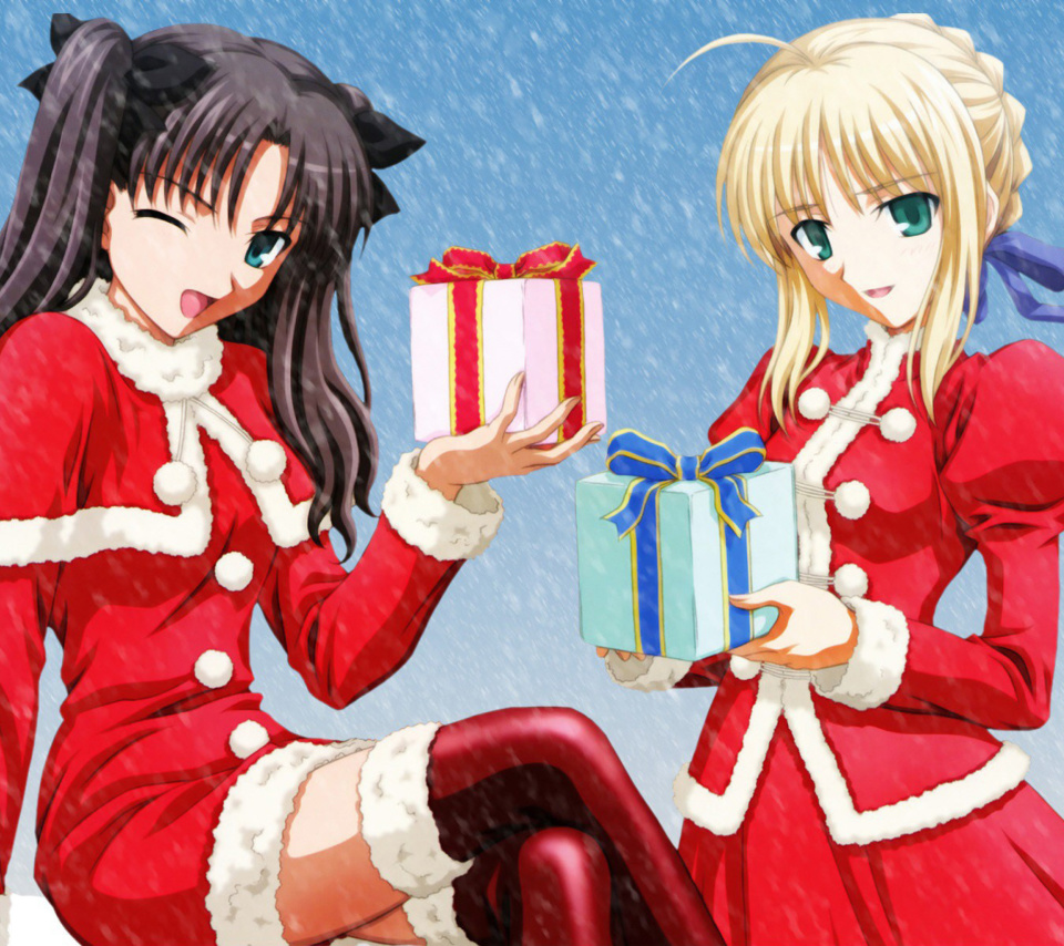 Anime Christmas wallpaper 960x854