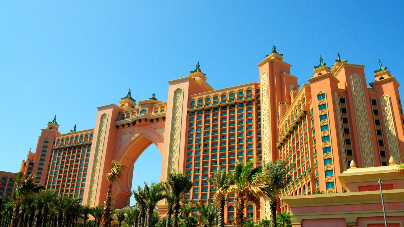 Das Atlantis The Palm Hotel & Resort, Dubai Wallpaper 1366x768