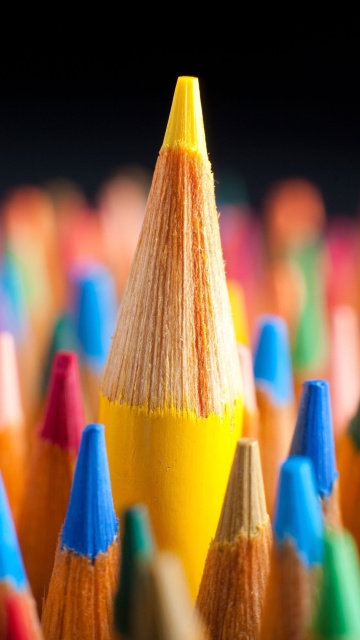 Das Colored pencils Wallpaper 360x640