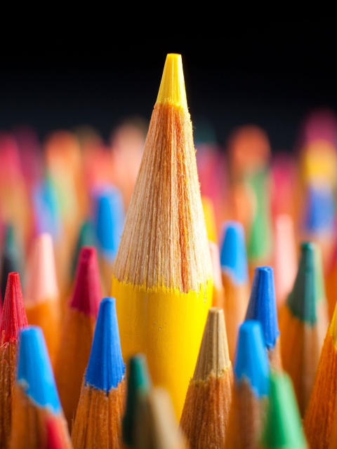 Sfondi Colored pencils 480x640