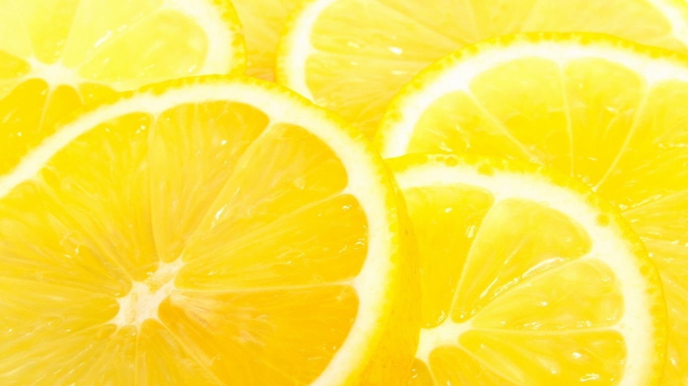 Macro Lemon wallpaper 1366x768