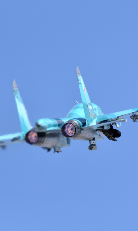 Military Sukhoi Su 34 screenshot #1 480x800