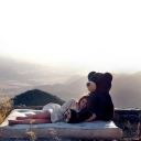 Screenshot №1 pro téma Girl Hugging A Big Teddy Bear 128x128