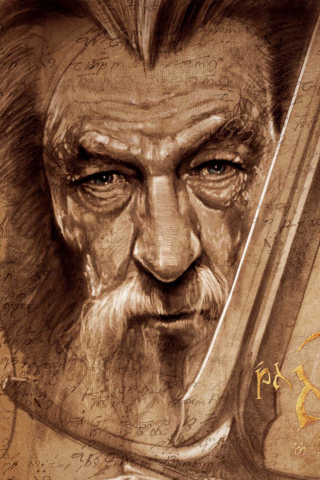 Fondo de pantalla The Hobbit Gandalf Artwork 320x480