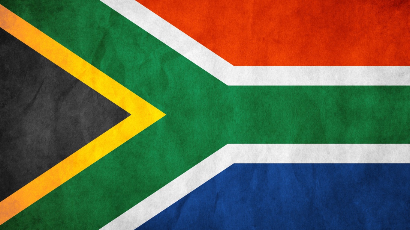 Das South Africa Flag Wallpaper 1366x768