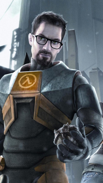 Fondo de pantalla Half life with Freeman, Alex in City 17 360x640