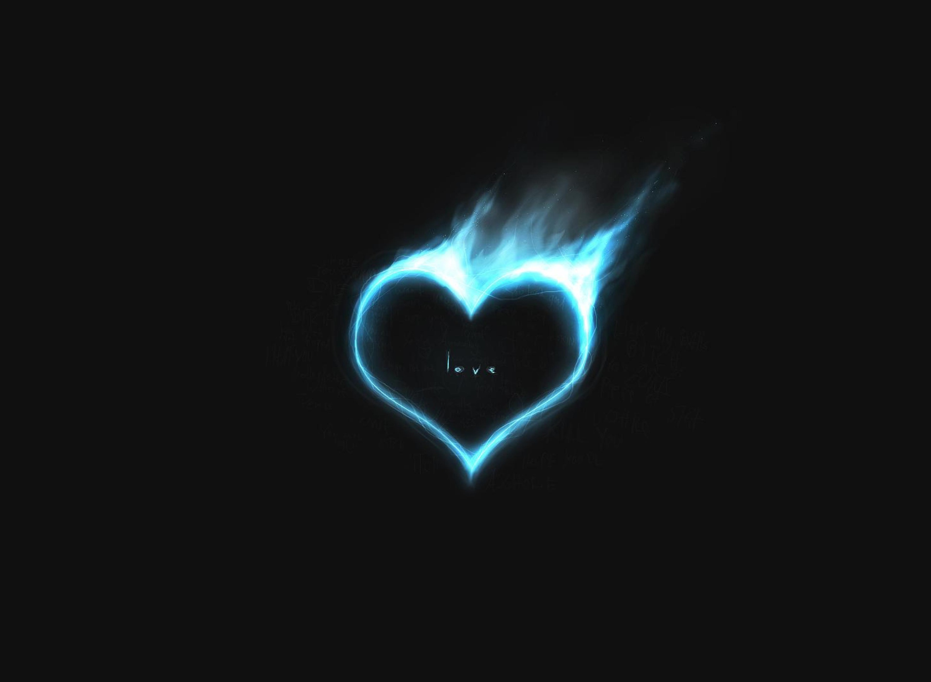 Fondo de pantalla Love Is On Fire 1920x1408