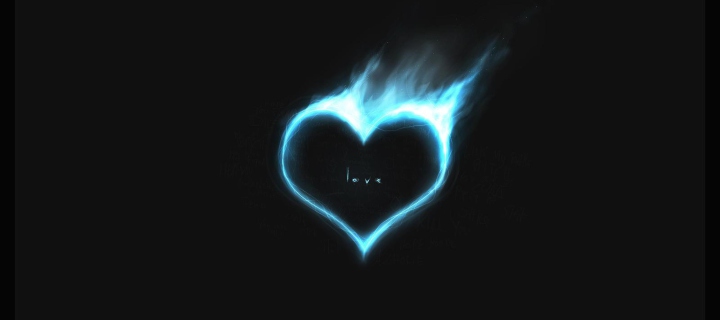 Fondo de pantalla Love Is On Fire 720x320