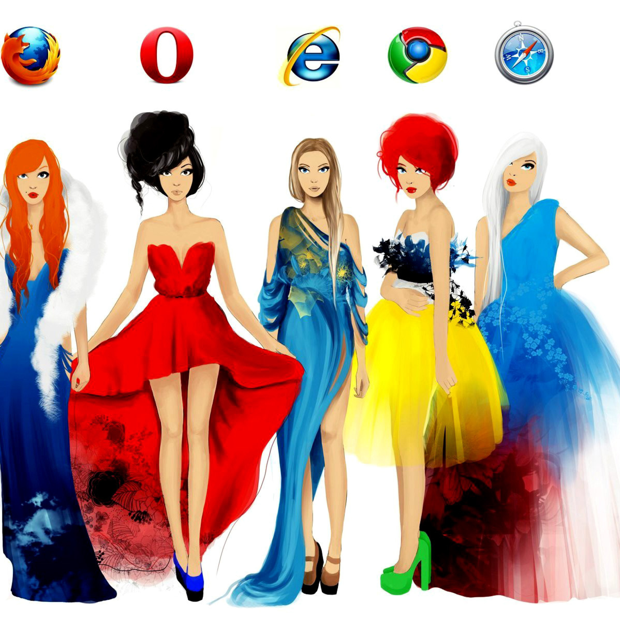 Обои Browsers Girls 2048x2048