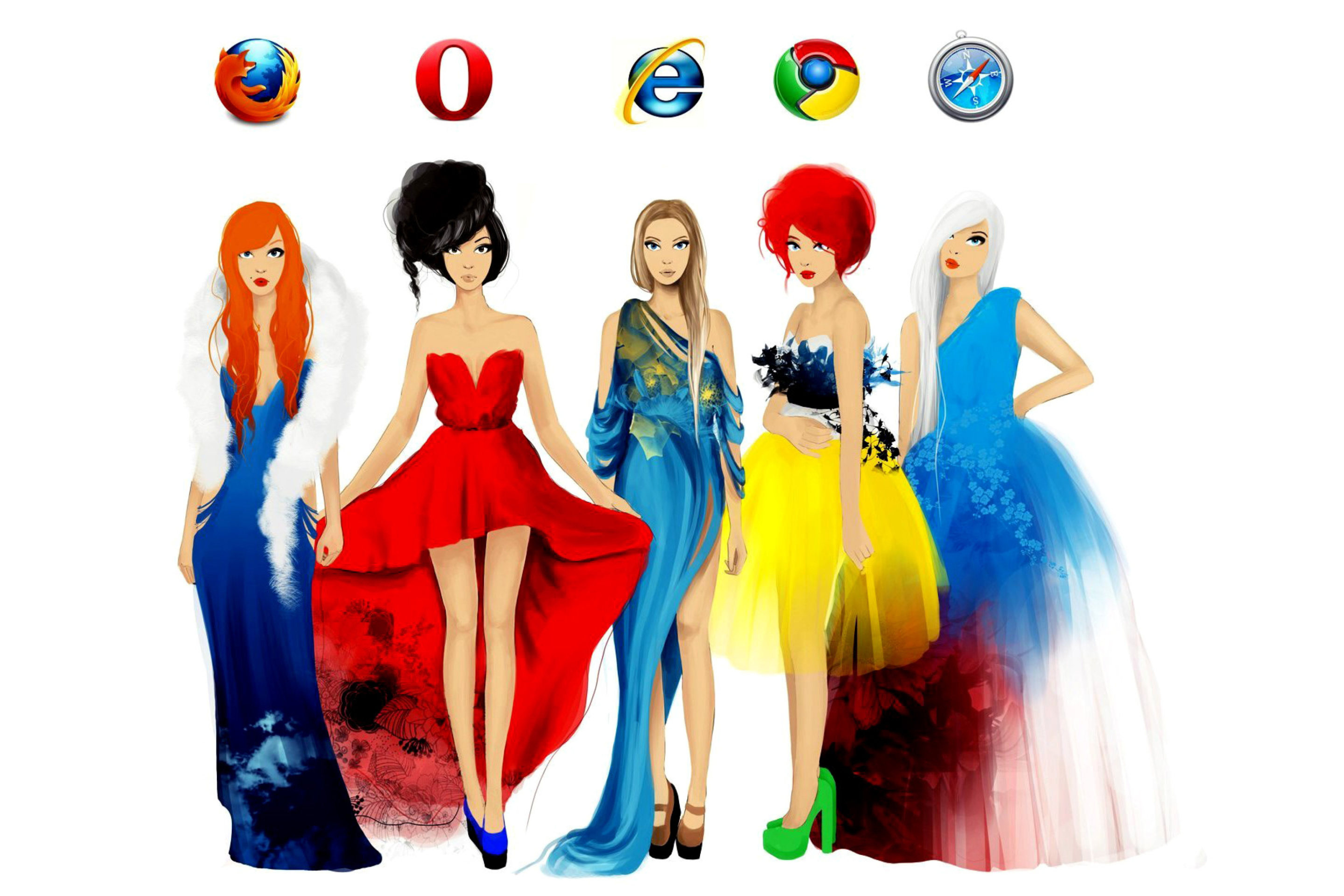 Fondo de pantalla Browsers Girls 2880x1920