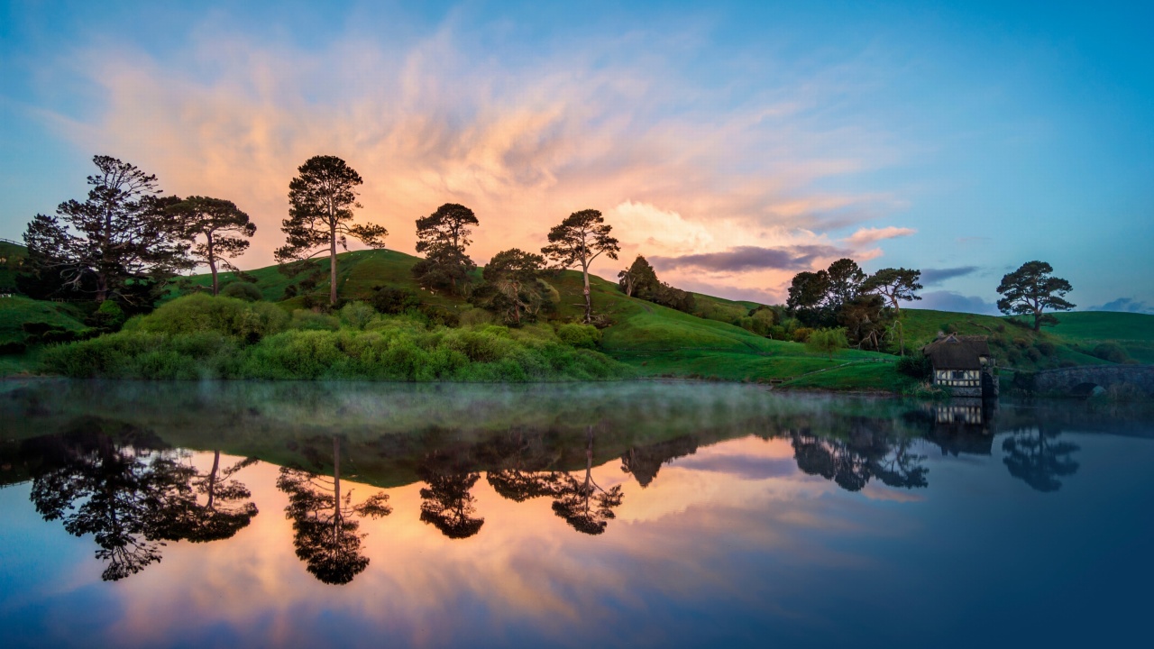 Morning in the Village HDR wallpaper 1280x720