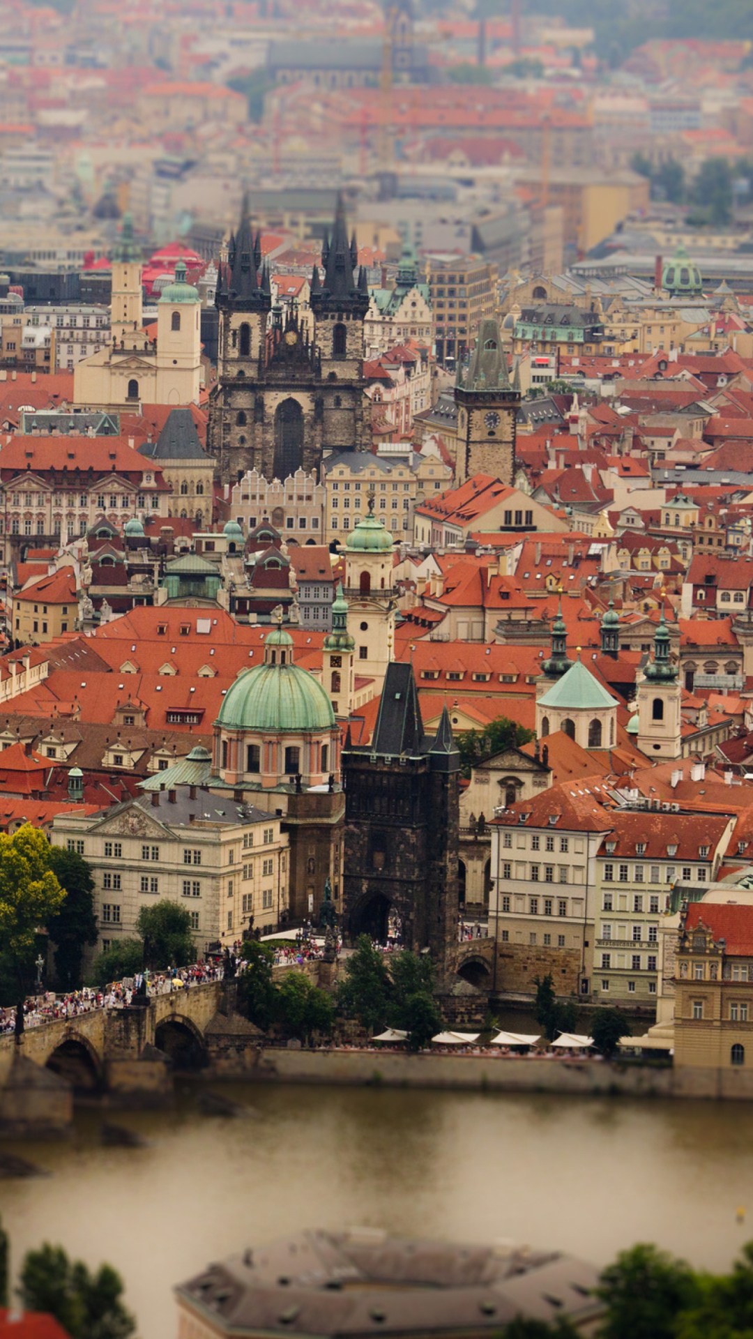 Prague, Czech Republic, Vltava River wallpaper 1080x1920