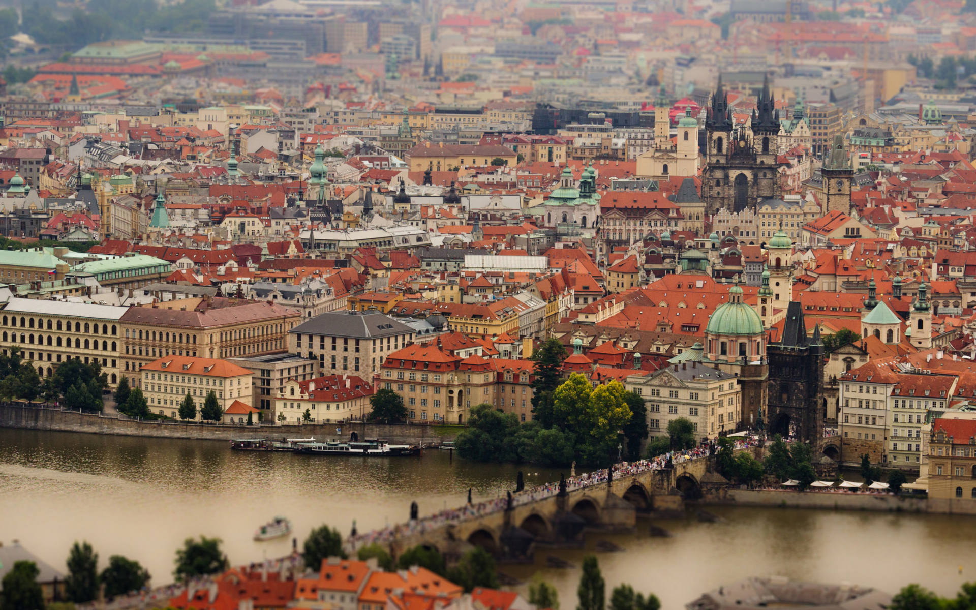 Das Prague, Czech Republic, Vltava River Wallpaper 1920x1200
