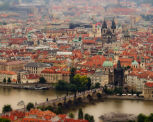 Prague, Czech Republic, Vltava River wallpaper 220x176