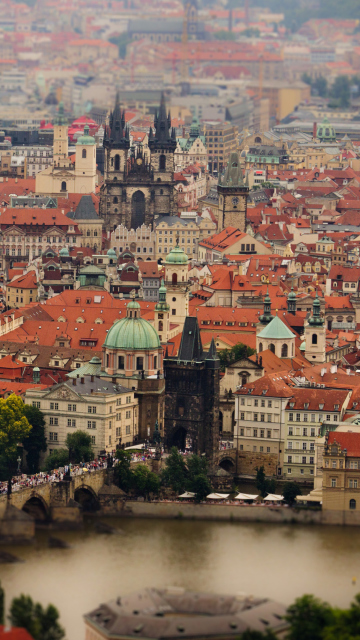 Prague, Czech Republic, Vltava River wallpaper 360x640