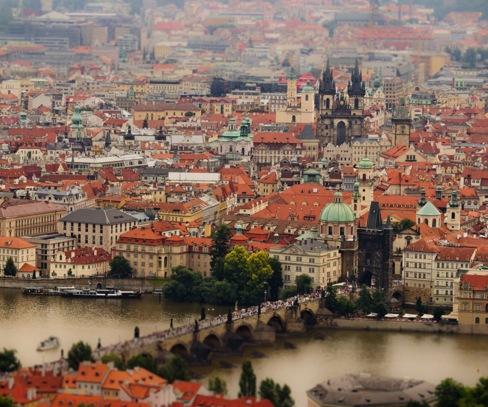 Обои Prague, Czech Republic, Vltava River 960x800