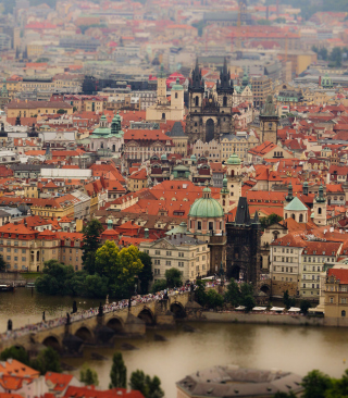 Prague, Czech Republic, Vltava River - Obrázkek zdarma pro 128x160