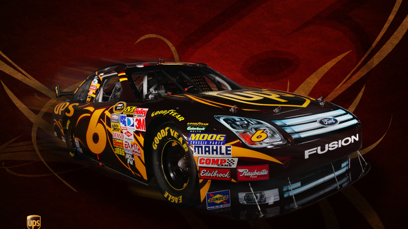 Screenshot №1 pro téma Ford Fusion NASCAR 1366x768