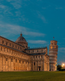 Pisa Cathedral and Leaning Tower wallpaper 128x160