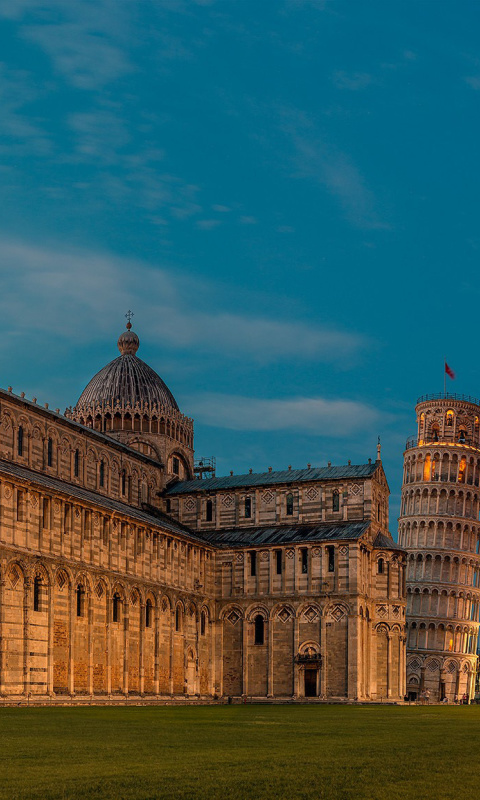 Das Pisa Cathedral and Leaning Tower Wallpaper 480x800