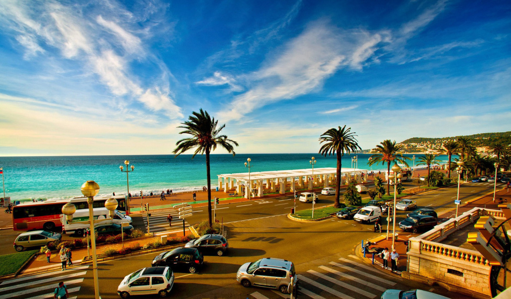 Fondo de pantalla Nice, French Riviera Beach 1024x600