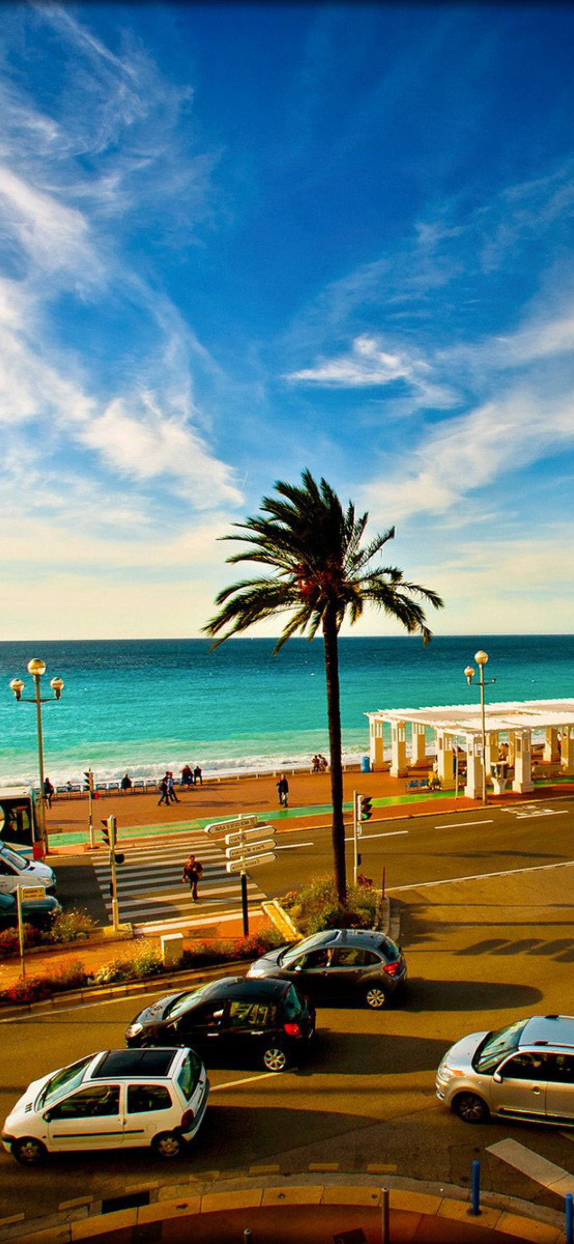 Nice, French Riviera Beach wallpaper 1170x2532