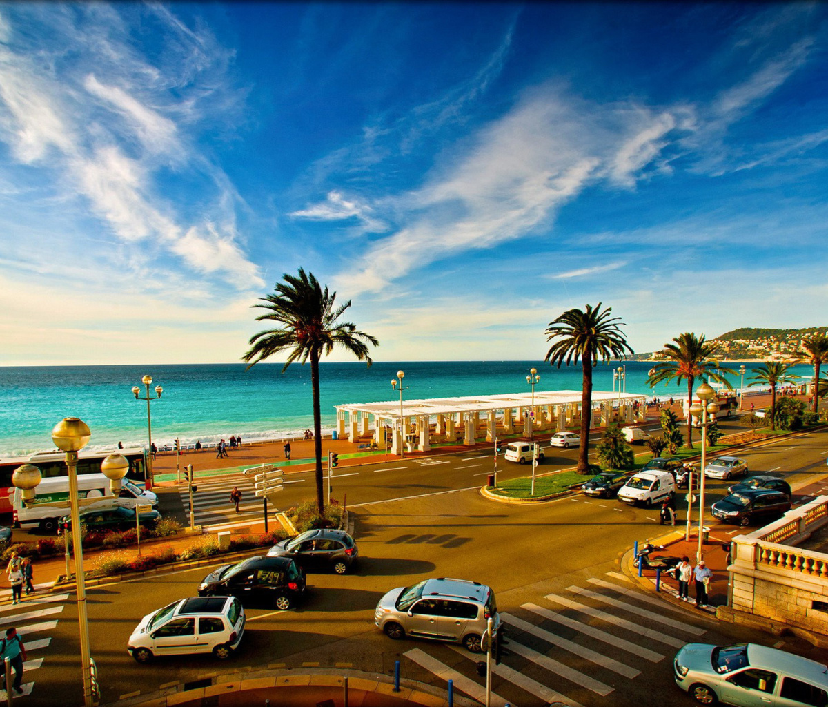 Fondo de pantalla Nice, French Riviera Beach 1200x1024