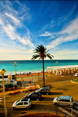 Sfondi Nice, French Riviera Beach 320x480