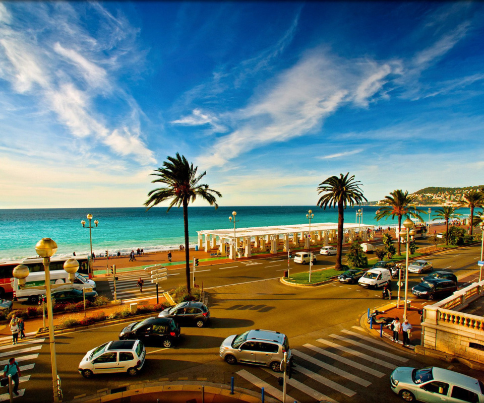Fondo de pantalla Nice, French Riviera Beach 960x800