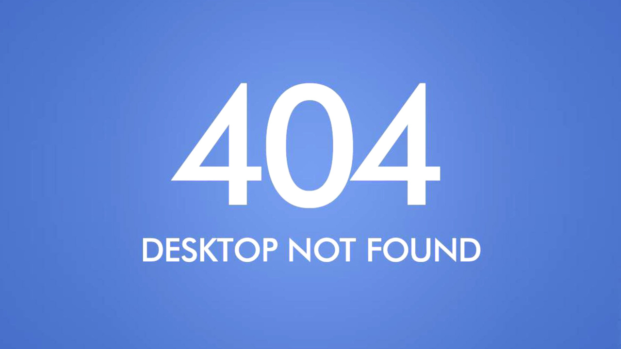 Das 404 Desktop Not Found Wallpaper 1280x720