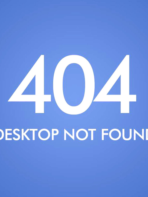 Fondo de pantalla 404 Desktop Not Found 480x640