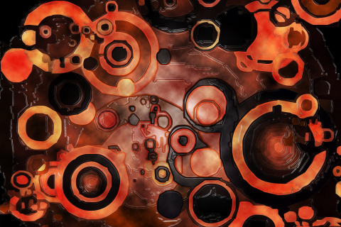 Screenshot №1 pro téma Abstract Circles 480x320