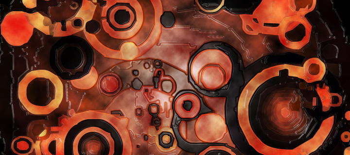 Abstract Circles wallpaper 720x320