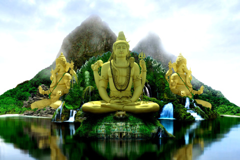 Buddhist Temple wallpaper 480x320