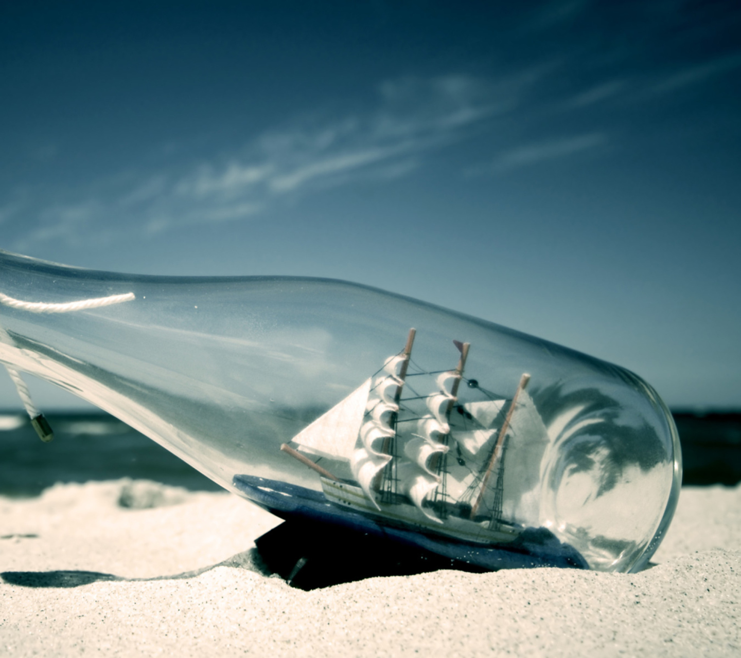 Das Ship In A Bottle Wallpaper 1440x1280