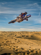 Motocross in Desert wallpaper 132x176