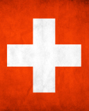 Das Switzerland Grunge Flag Wallpaper 128x160