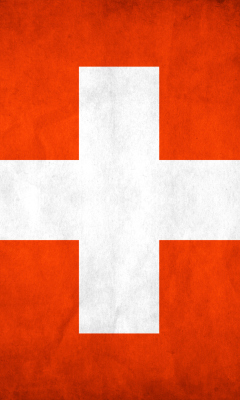 Das Switzerland Grunge Flag Wallpaper 240x400